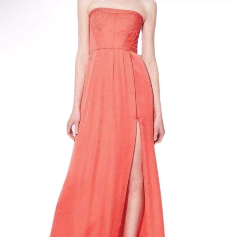 BCBGMAXAZRIA Strapless Bustier Gown